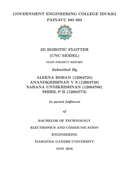 2D ROBOTIC PLOTTER