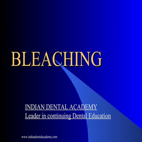 Main bleach/endodontic courses
