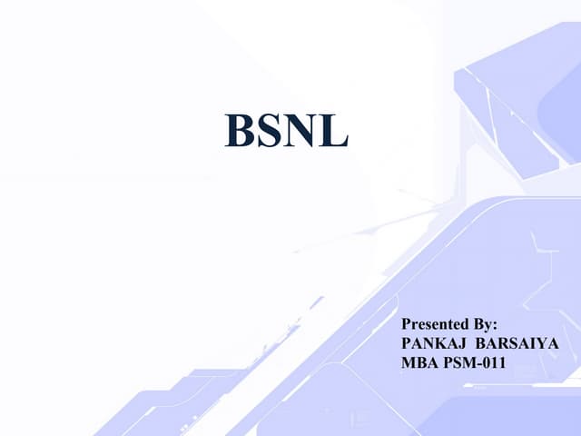 BSNL ppt..