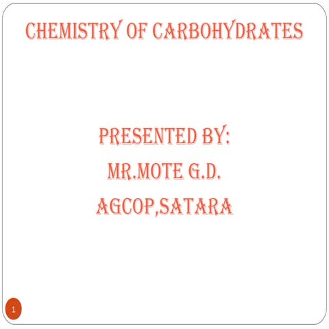 carbohydrate Chemistry