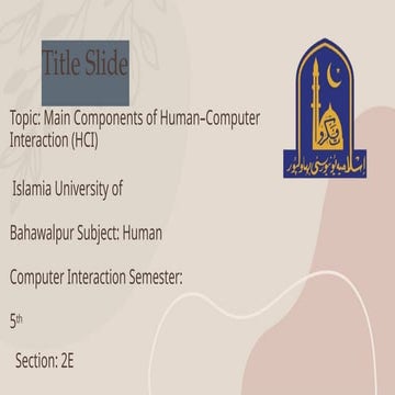 HCI Presentation | PPTX