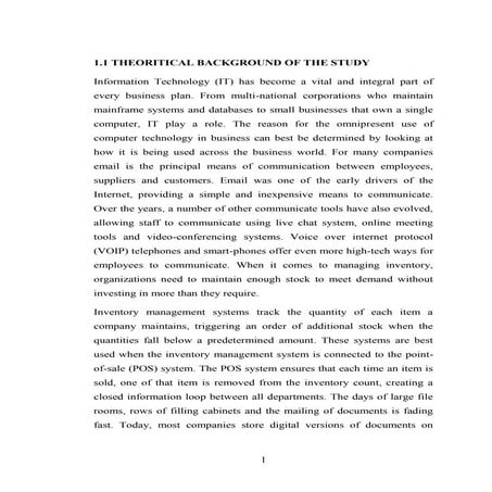 A STUDY ON THE EFFECTIVENESS OF ERP SYSTEM 