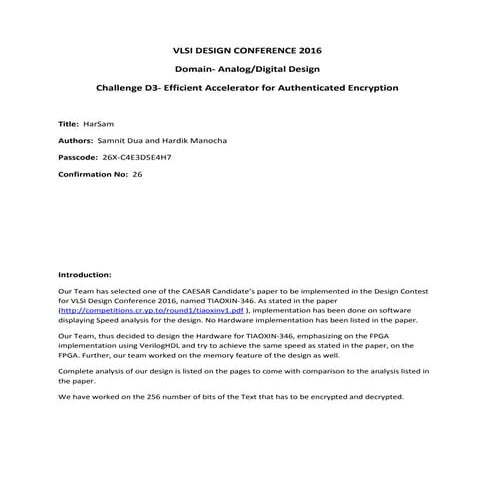 Authenticated Encryption Decryption Scheme