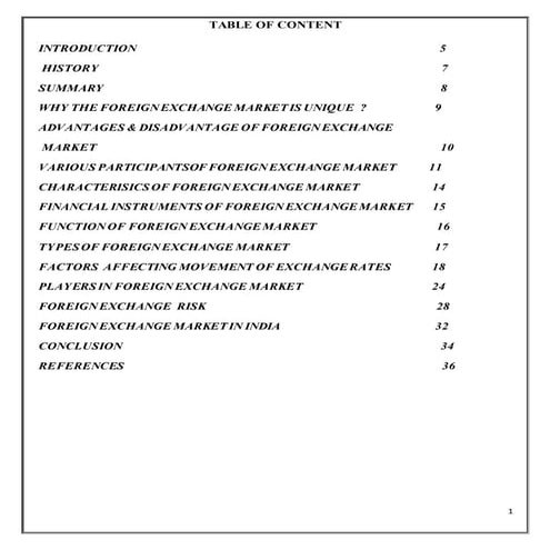 Economic project on foreign exchange for m.com part 1 