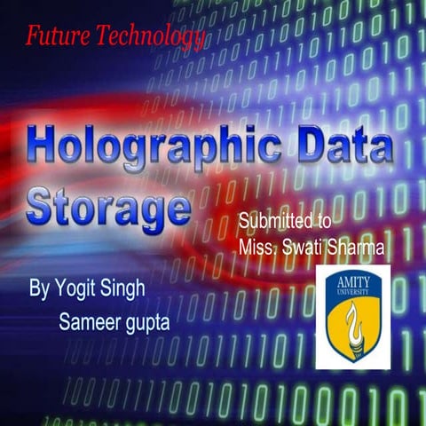 Holographic Data Storeg ppt