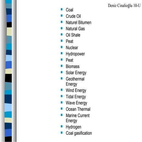 Main energy resources