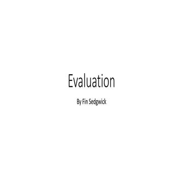 Main evaluation