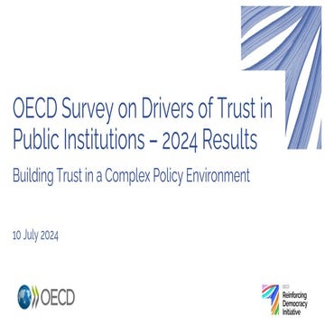 OECD Survey on the Drivers of Trust in Public Institutions: 2024 Results