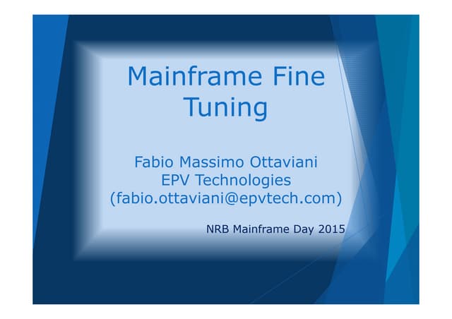 Mainframe Fine Tuning - Fabio Massimo Ottaviani