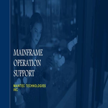 Mainframe operation support | PPTX