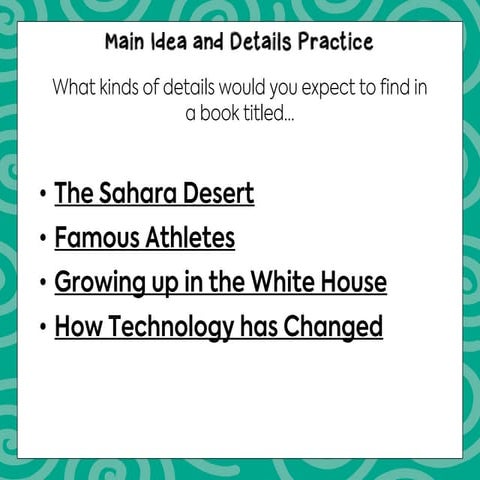 Main idea slideshow