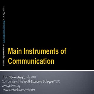 Main instruments of communication