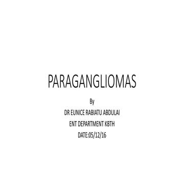 paragangliomas 