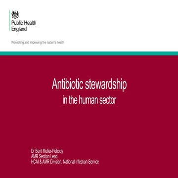 Antibiotic Stewardship in the Human Sector
