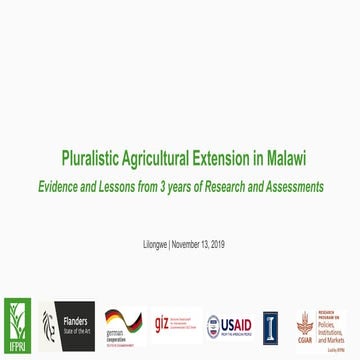 Pluralism in Agricultural Extension | PPTX
