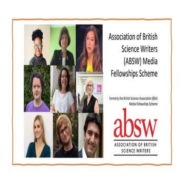 Association of British Science Writers (ABSW) Media Fellowships Scheme