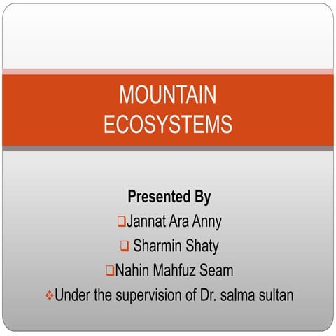  Presentation on mountain ecosystem