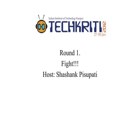 Techkriti Science Quiz Mains