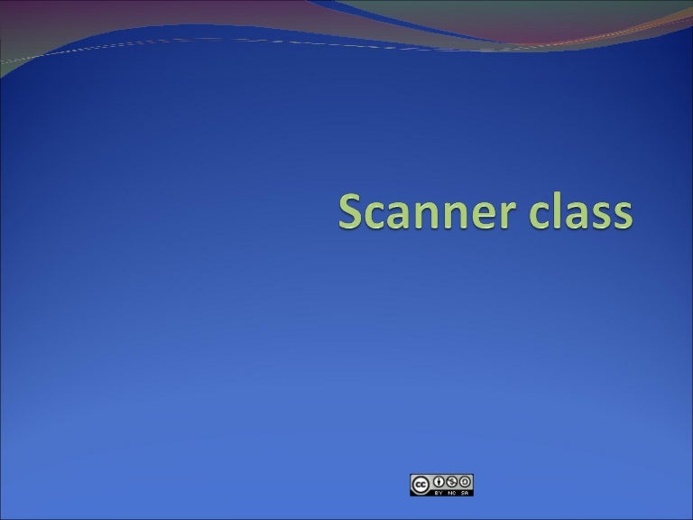ppt on scanner class