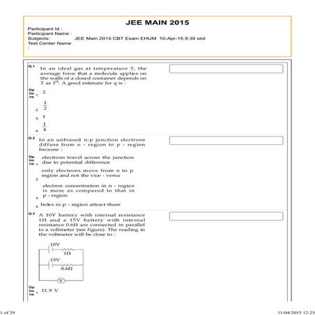 Mains online paper 2015
