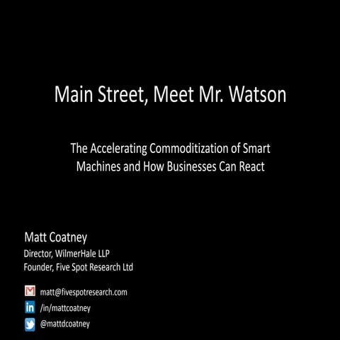 Main Street, Meet Mr Watson - Matt Coatney