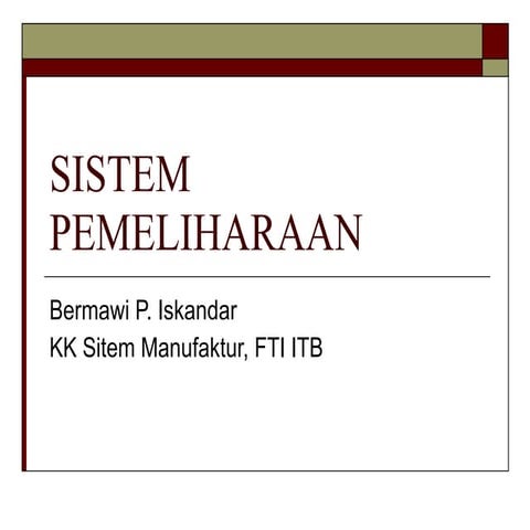 Sistem Pemeliharaan (01)