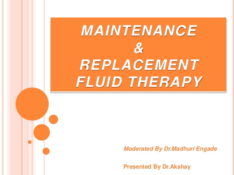 Maintainance & replacement fluid therapy pediatrics AG