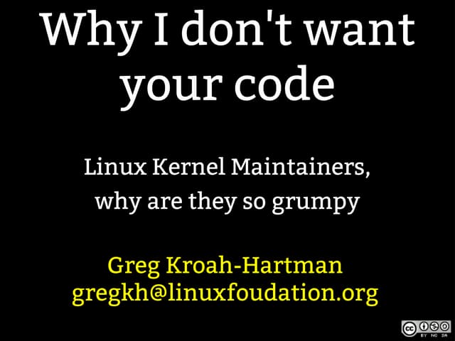 LCA13: Why I Don't Want Your Code