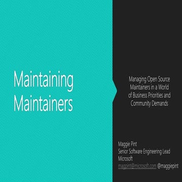 Maintaining maintainers(copy)