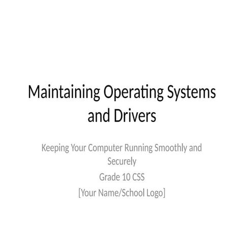 Installing and configuring computer System | PPTX
