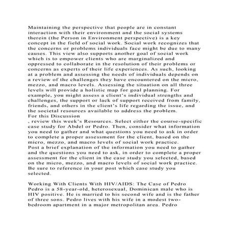 Maintaining the perspective that people are in constant interaction .docx