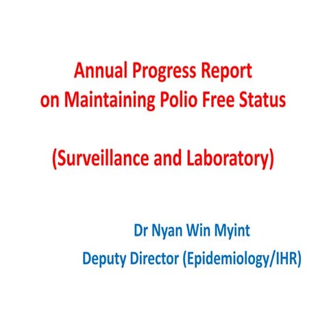 Maintain polio free status