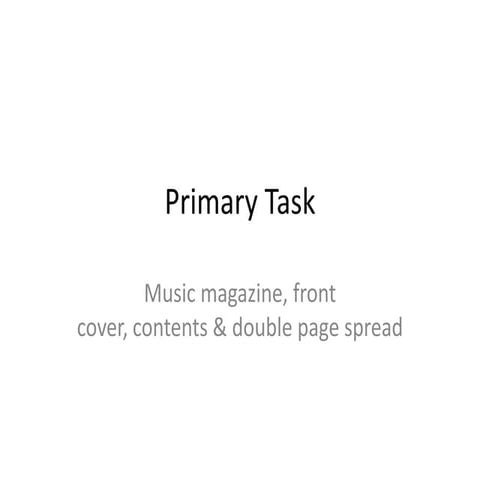 Main task evaluation