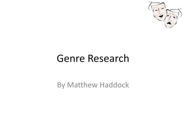 Main Task Genre Research And Textual Analysis 1
