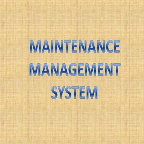 Maintenance | PPT