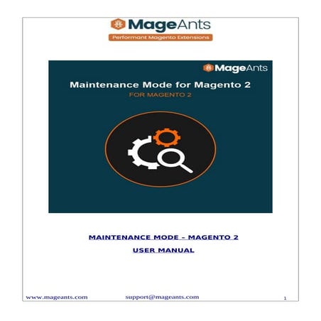 Magento 2 Maintenance Page Extension