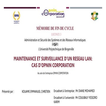 maintenance et surveillance du réseau LAN.ppt