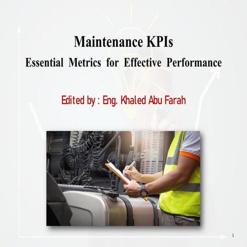 Listado de indicadores clave de mantenimiento y confiabilidad