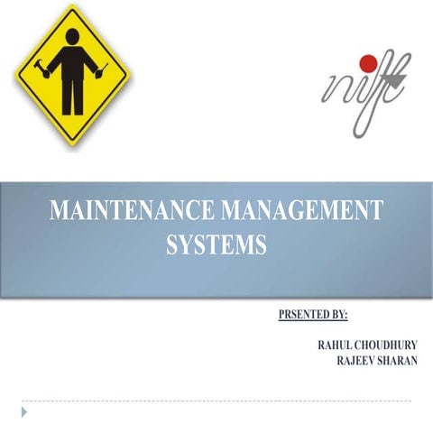 Maintenance management