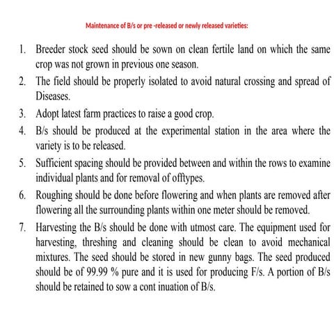 Plant Breeding: The Process of production of inbred lines & hybrid ...