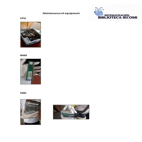 Maintenance of equipment | DOCX