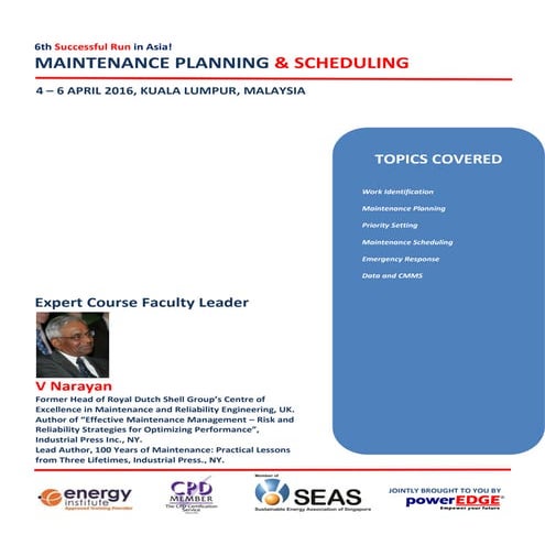 Maintenance planning and scheduling | PDF