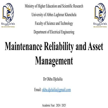 Maintenance Reliability and asset management.pptx