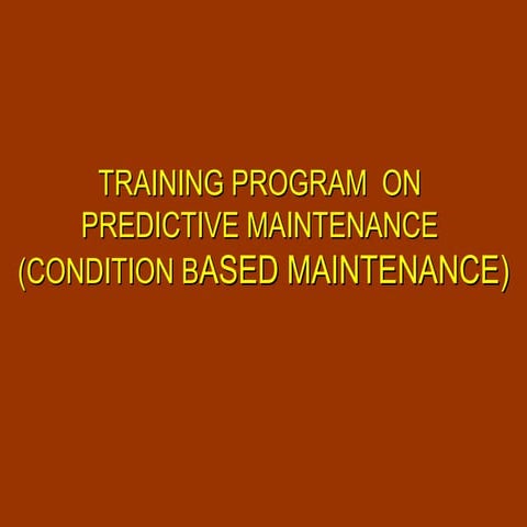 Maintenance strategy & cbm basic introduction | PPT