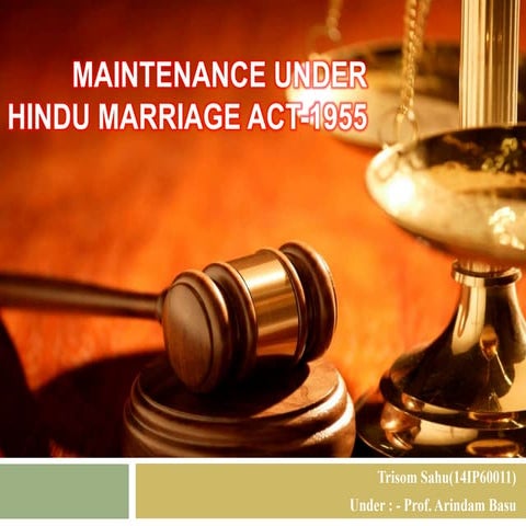Maintenance under hindu_marriage_act-1955