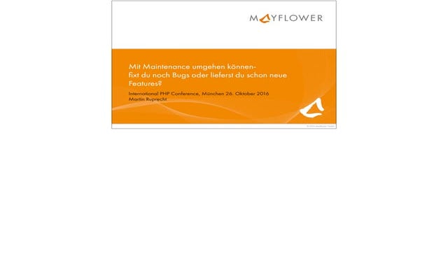 Mit Maintenance umgehen können- Fixt du noch Bugs oder lieferst du schon neue...