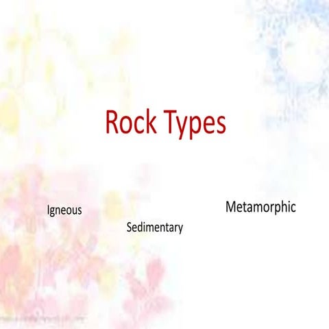 rocks types