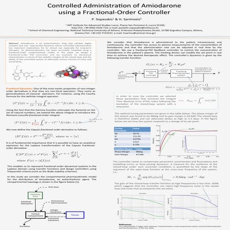 Controlled administration of Amiodarone using a Fractional-Order Controller