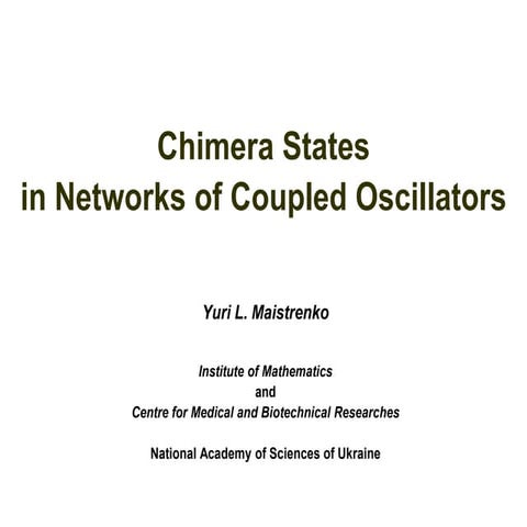 Chimera States in Networks of Coupled Oscillators