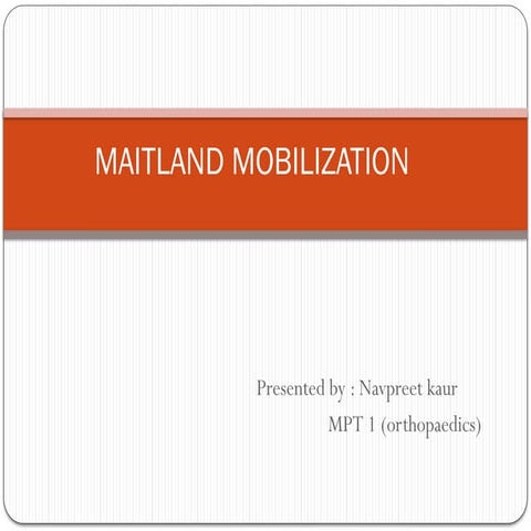 Joint Mobilization | PPTX